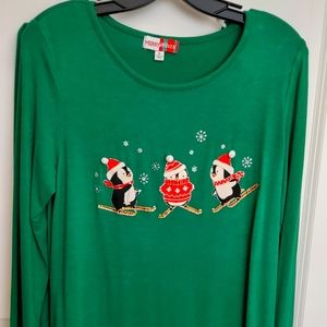 Trio of Christmas Penguins Shirt